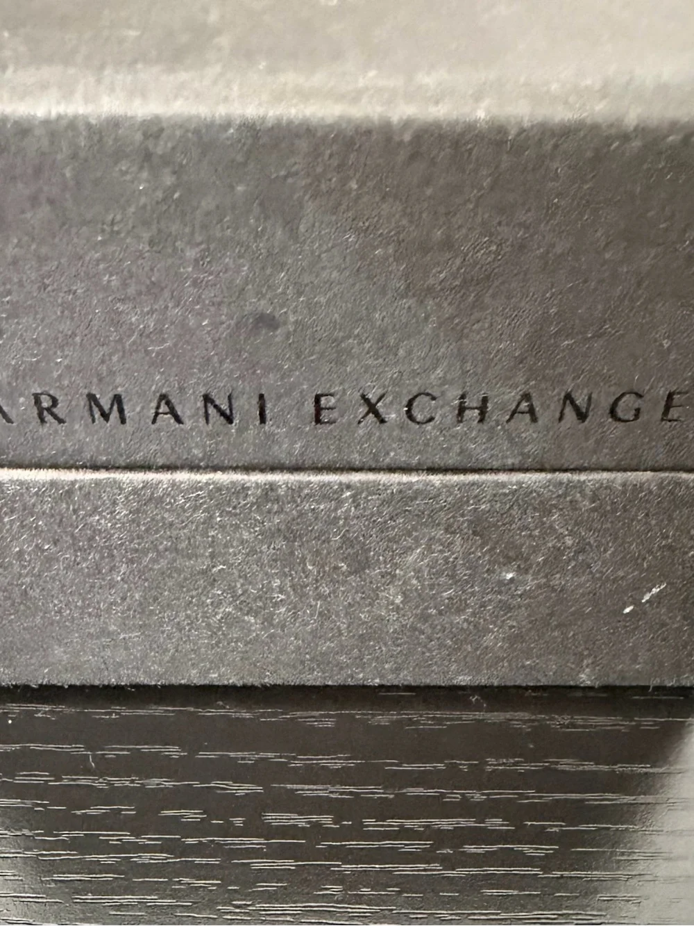 Armani Exchange Black Dial Watch with Rose Gold Accents